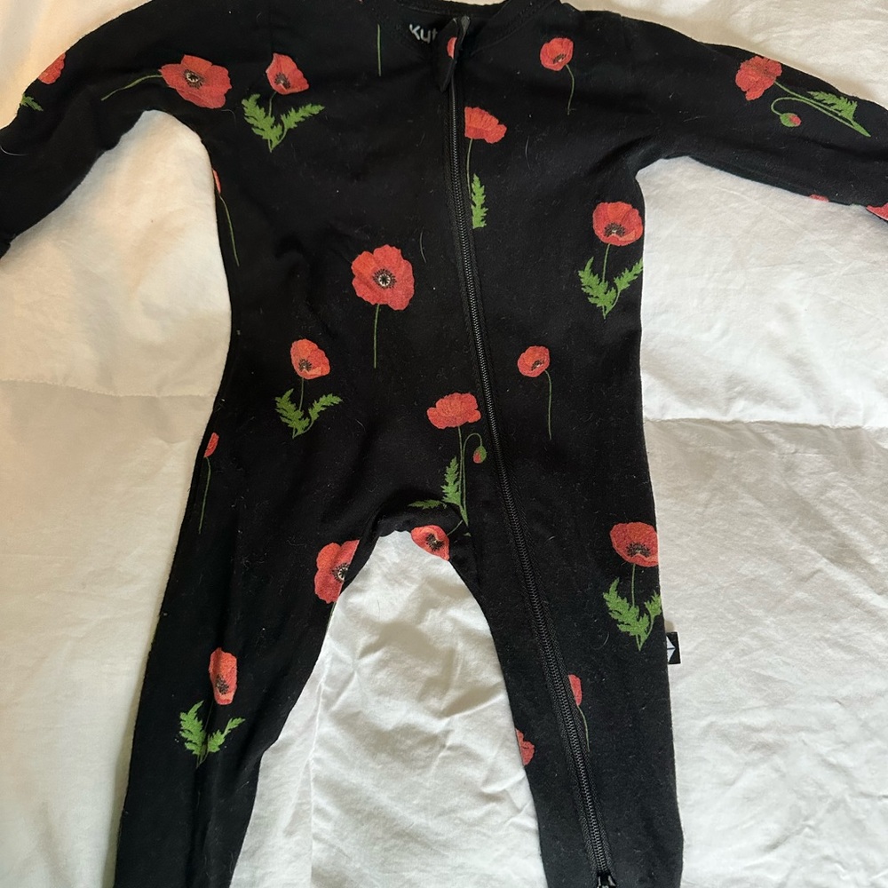 KYTE Baby Floral Black One Piece